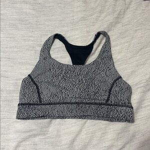 Gray Textured Sports Bra - size 8